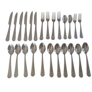 Cambridge Stainless Flatware Set 24 pc Cabela's Wood Lodge